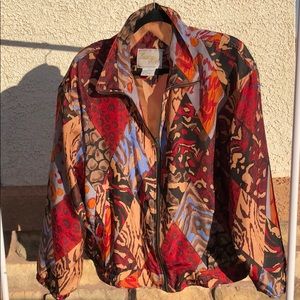 Vintage animal print windbreaker